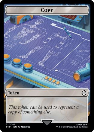 Copy // Clue Double-Sided Token (PIP-1 // 11) - Universes Beyond: Fallout
