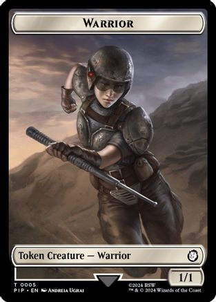 Warrior // Food (0012) Double-Sided Token (PIP-5 // 12) - Universes Beyond: Fallout
