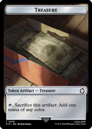 Treasure (0019) // Human Soldier Double-Sided Token (PIP-19 // 3) - Universes Beyond: Fallout Foil