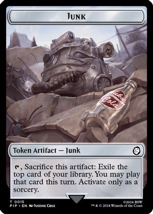 Junk // Soldier (0010) Double-Sided Token (PIP-15 // 10) - Universes Beyond: Fallout Foil