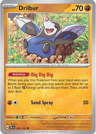 Drilbur (085) Reverse Holofoil [Temporal Forces] - Common