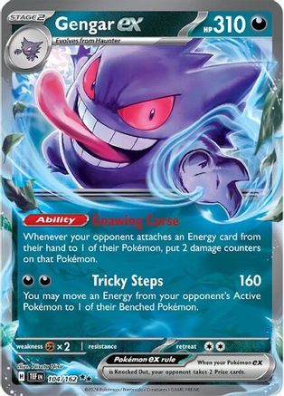 Gengar ex (104/162) Holofoil [Temporal Forces] - Double Rare