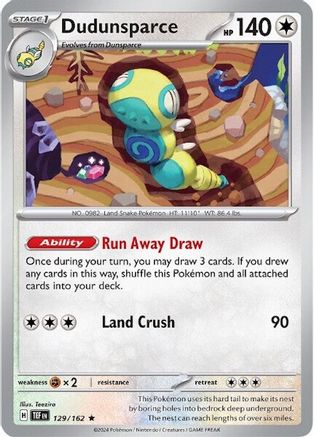 Dudunsparce (129) Reverse Holofoil [Temporal Forces] - Rare