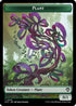 Plant // Sand Warrior Double-Sided Token (OTC-19 // 23) - Commander: Outlaws of Thunder Junction