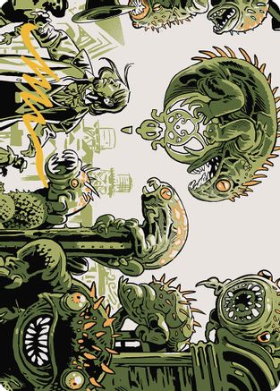 Pest Infestation Art Card (Gold-Stamped Signature) (ASOTJ-042) - Art Series: Outlaws of Thunder Junction
