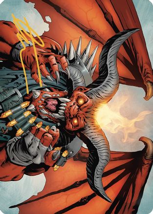 Rakdos, the Muscle Art Card (Gold-Stamped Signature) (ASOTJ-053) - Art Series: Outlaws of Thunder Junction