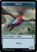 Drake // Soldier (0026) Double-Sided Token (OTC-5 // 26) - Commander: Outlaws of Thunder Junction
