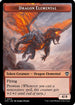 Dragon Elemental // Bird Illusion Double-Sided Token (OTC-13 // 4) - Commander: Outlaws of Thunder Junction