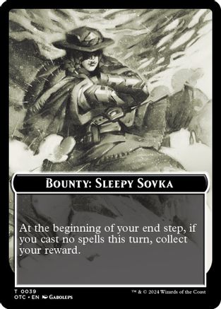 Bounty: Sleepy Sovka // Bounty Rules Double-Sided Token (OTC-039) - Commander: Outlaws of Thunder Junction
