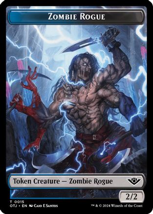 Zombie Rogue // Plot Double-Sided Token (OTJ-15 // 20) - Outlaws of Thunder Junction