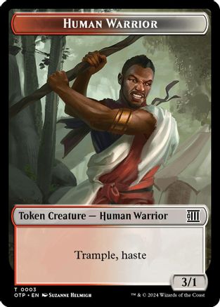 Human Warrior // Plot Double-Sided Token (OTP-3 // 20) - Outlaws of Thunder Junction: Breaking News