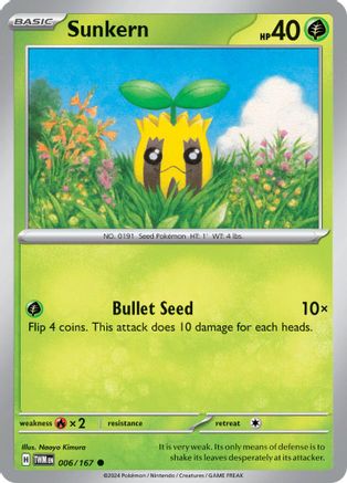 Sunkern (006) Reverse Holofoil [Twilight Masquerade] - Common
