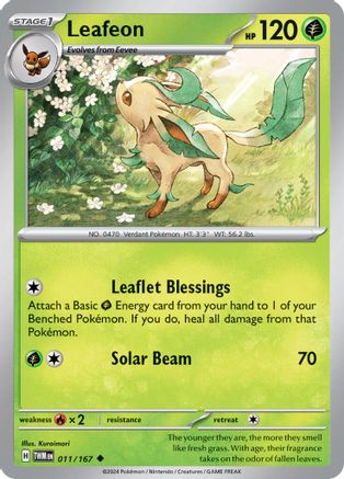 Leafeon (011) Reverse Holofoil [Twilight Masquerade] - Uncommon