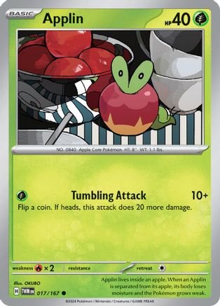 Applin (017/167) Reverse Holofoil [Twilight Masquerade] - Common