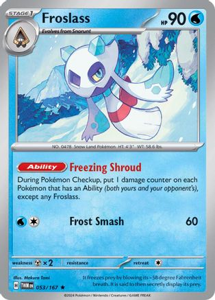 Froslass (053/167) Reverse Holofoil [Twilight Masquerade] - Rare