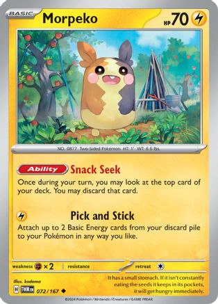 Morpeko (072) Reverse Holofoil [Twilight Masquerade] - Uncommon