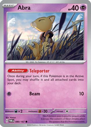Abra (080) Reverse Holofoil [Twilight Masquerade] - Common