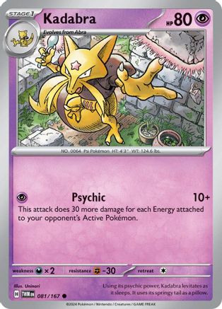 Kadabra (081) Reverse Holofoil [Twilight Masquerade] - Common