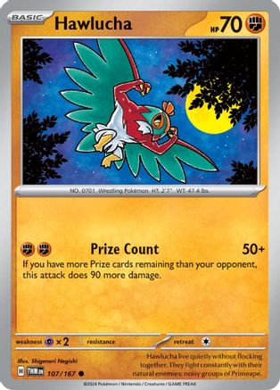 Hawlucha (107) Reverse Holofoil [Twilight Masquerade] - Common