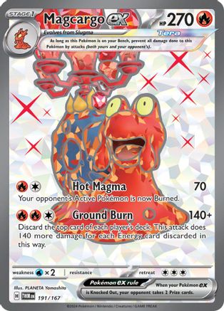 Magcargo ex (191/167) Holofoil [Twilight Masquerade] - Ultra Rare