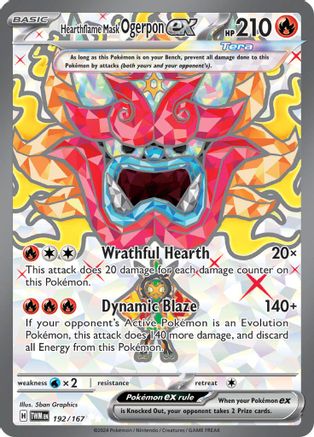 Hearthflame Mask Ogerpon ex (192/167) Holofoil [Twilight Masquerade] - Ultra Rare