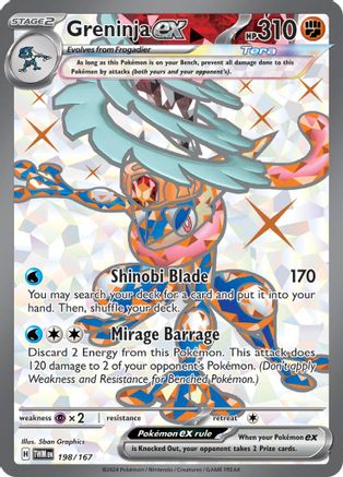 Greninja ex (198/167) Holofoil [Twilight Masquerade] - Ultra Rare