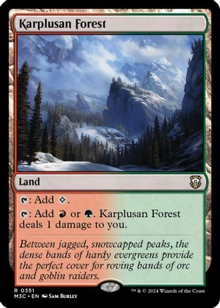 Karplusan Forest (Ripple Foil) (M3C-351) - Modern Horizons 3 Commander Foil