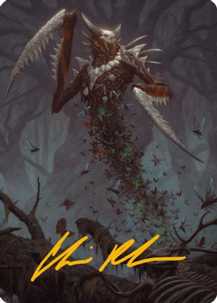 Grist, the Plague Swarm Art Card (Gold-Stamped Signature) (ASMH3-018) - Art Series: Modern Horizons 3