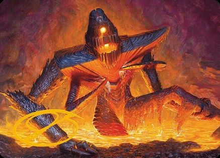 Molten Gatekeeper Art Card (Gold-Stamped Signature) (ASMH3-005) - Art Series: Modern Horizons 3