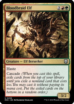 Bloodbraid Elf (Ripple Foil) (M3C-256) - Modern Horizons 3 Commander Foil