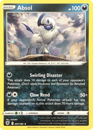 Absol (Cosmos Holo) (097/189) Holofoil [Miscellaneous Cards & Products] - Rare