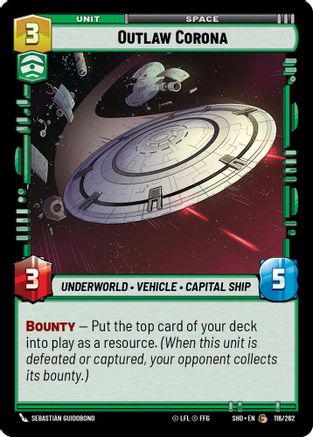 Outlaw Corona (116/262) - Shadows of the Galaxy Foil