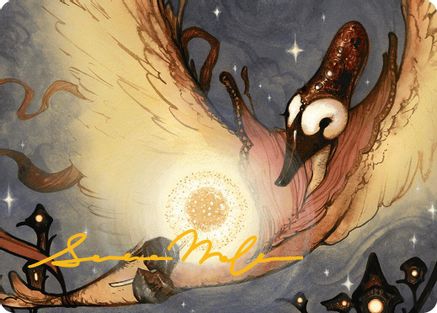 Salvation Swan Art Card (Gold-Stamped Signature) (ASBLB-038) - Art Series: Bloomburrow