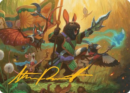 Valley Questcaller Art Card (Gold-Stamped Signature) (ASBLB-004) - Art Series: Bloomburrow