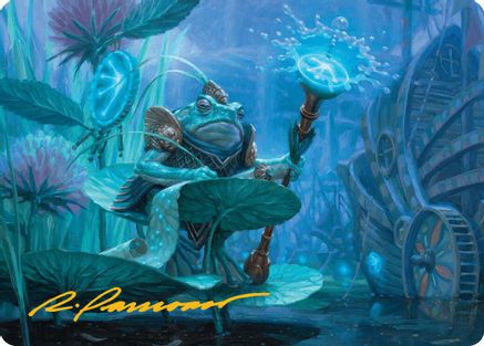 Dour Port-Mage Art Card (Gold-Stamped Signature) (ASBLB-005) - Art Series: Bloomburrow