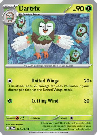 Dartrix (004) Reverse Holofoil [SV Shrouded Fable] - Common