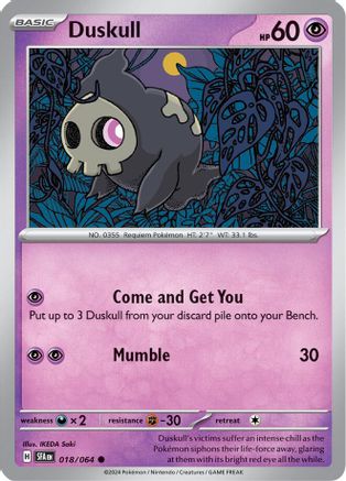 Duskull (018/064) Reverse Holofoil [SV Shrouded Fable] - Common