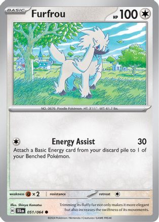 Furfrou (051) Reverse Holofoil [SV Shrouded Fable] - Common