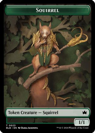 Squirrel // Food Double-Sided Token (BLB-23 // 27) - Bloomburrow