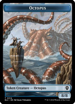 Octopus // Rabbit Double-Sided Token (BLC-14 // 3) - Commander: Bloomburrow