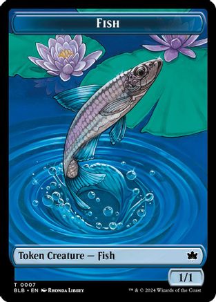 Fish // Tender Wildguide Double-Sided Token (BLB-7 // 24) - Bloomburrow Foil