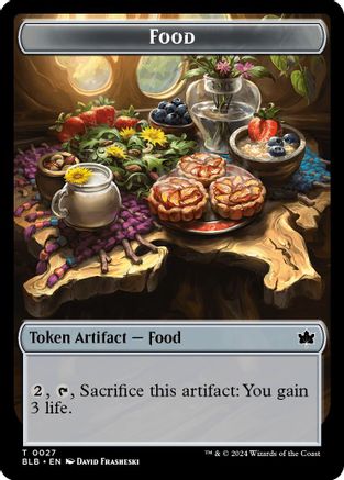 Food // Coruscation Mage Double-Sided Token (BLB-27 // 17) - Bloomburrow Foil