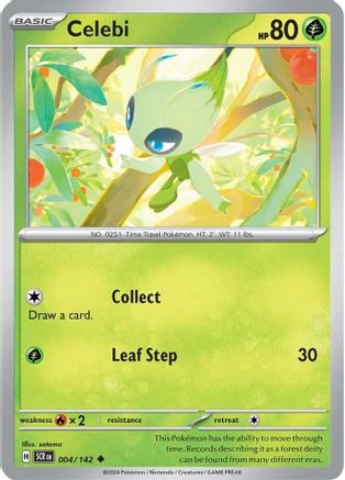 Celebi (004) Reverse Holofoil [Stellar Crown] - Uncommon