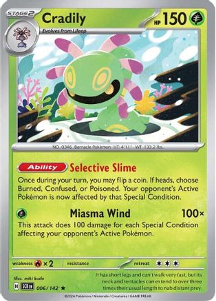 Cradily (006) Reverse Holofoil [Stellar Crown] - Rare