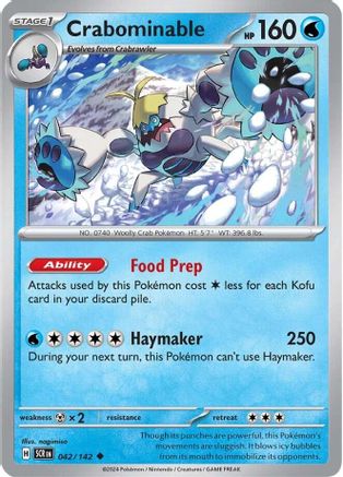 Crabominable (042/142) Reverse Holofoil [Stellar Crown] - Uncommon