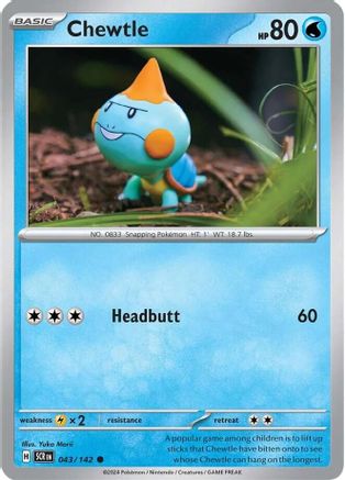 Chewtle (043) Reverse Holofoil [Stellar Crown] - Common