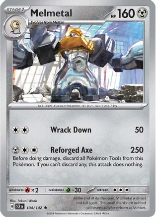 Melmetal (104) Reverse Holofoil [Stellar Crown] - Rare