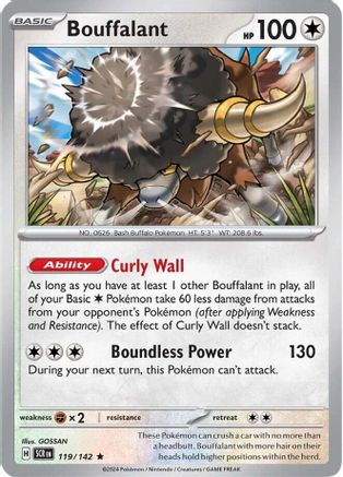 Bouffalant (119) Holofoil [Stellar Crown] - Rare