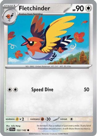 Fletchinder (122) Reverse Holofoil [Stellar Crown] - Common