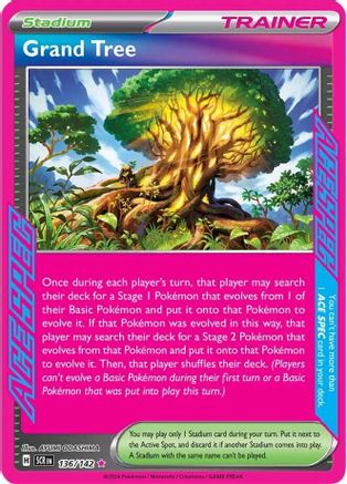 Grand Tree (136) Holofoil [Stellar Crown] - ACE SPEC Rare
